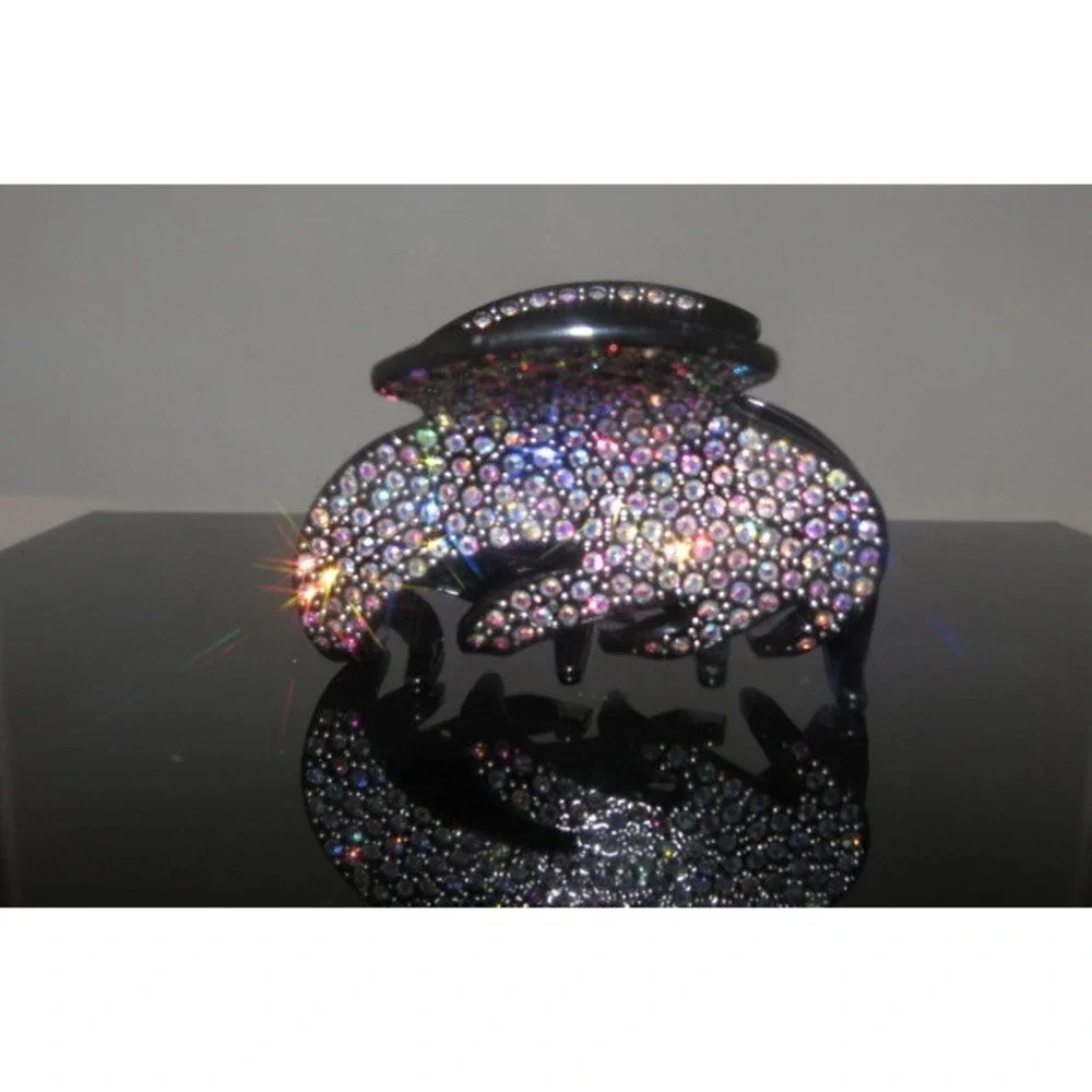 New Gorgeous‎ embroidered Hair Clip Claw w Shinny Crystals Hair Accessories